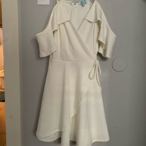 White off the shoulder dress w/ straps